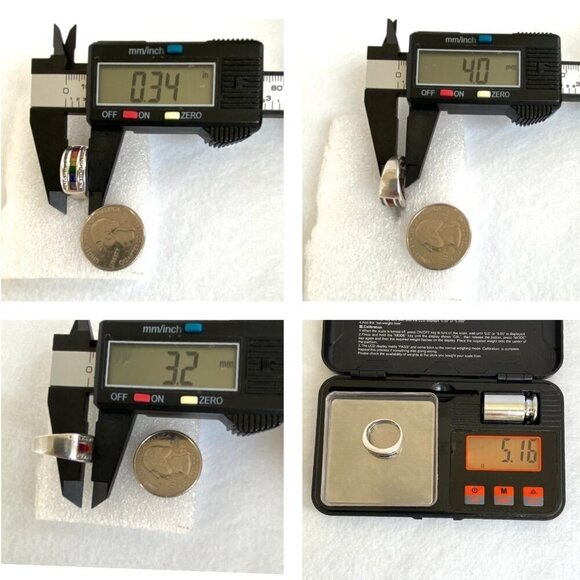 Ross-Simons Sterling Silver Channel Set Multi Gemstone Chakra Band Ring Sz 6.75 - Picture 10 of 16